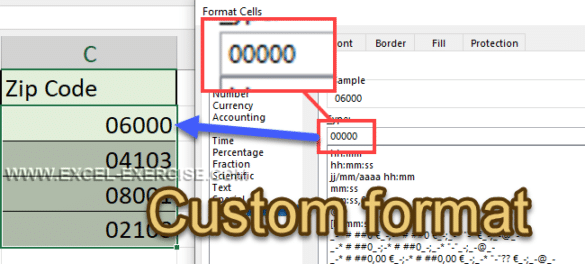 How to keep the leading 0 in a cell?