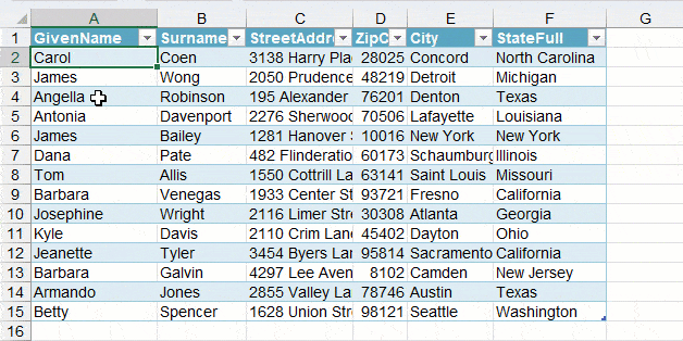 Apply the same width for many columns in one action Apply the same width for many columns in one action