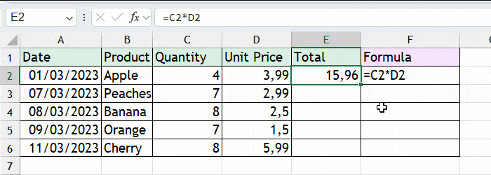 Copy Reference with formula Copy Reference with formula