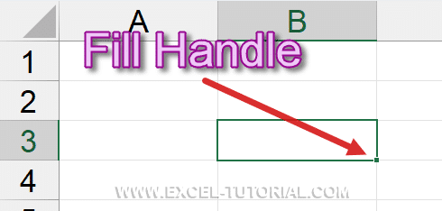 Option Fill Handle in a cell
