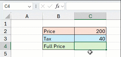 Write formula with cell references Write formula with cell references
