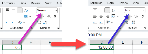 Decimal number in Time format Decimal number in Time format