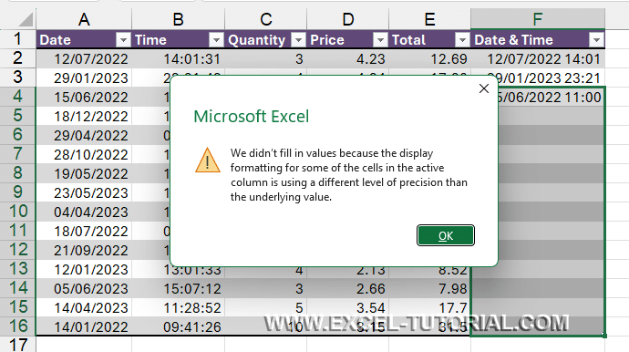 FlashFill doesn't work with the dates FlashFill doesn't work with the dates