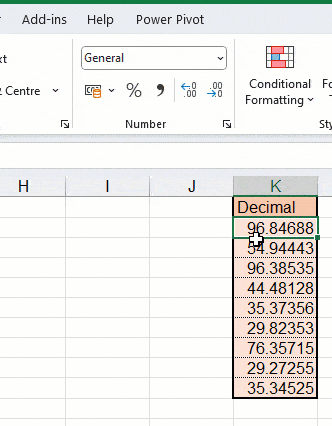 Increase Decrease Decimal with the ribbon Increase Decrease Decimal with the ribbon