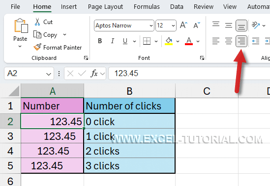 Indent number with right alignment Indent number with right alignment