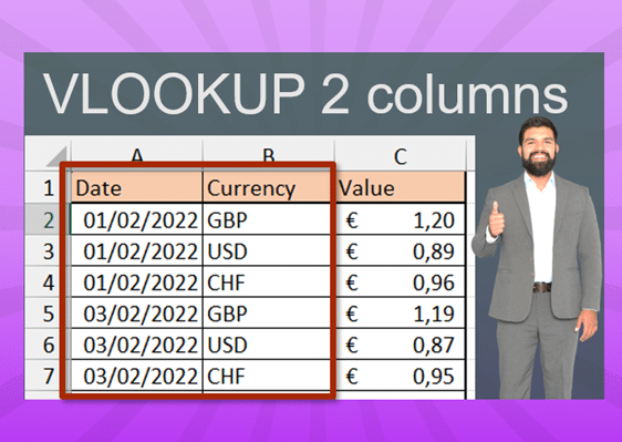 VLOOKUP 2 columns cover