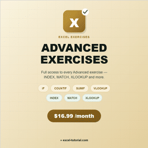 Excel exercises advanced month