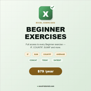 Excel exercises beginner annual