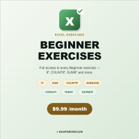 Excel exercises beginner month