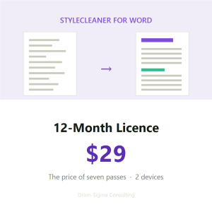 StyleCleaner for Word — 12-Month License